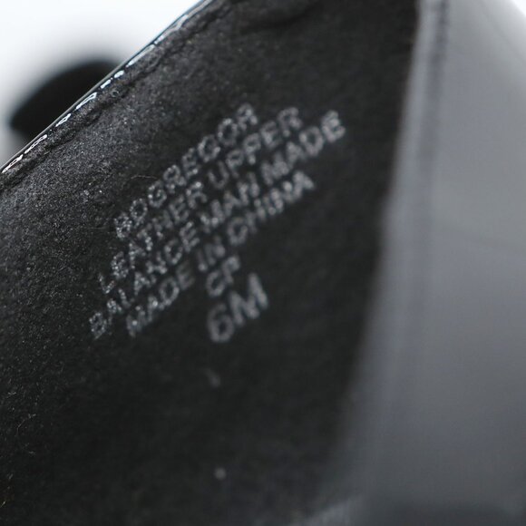 Vintage Bandolino Patent Leather Loafer Pumps Square Toe Chunky Heel Black Gloss - Picture 6 of 11